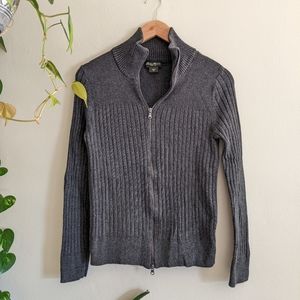 Eddie Bauer | Ribbed Zipper Front Sweater
